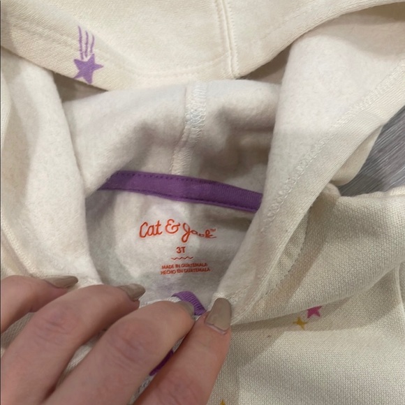 Kids Beige Hoodie with Colorful Prints - Picture 2 of 2